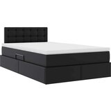  Krevet s od storage s madracem Crna 120 x 190 cm Lažna koža | shoptok.hr