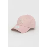 New Era Bombažna kapa s šiltom roza barva, NEW YORK YANKEES
