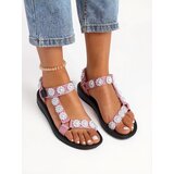 Resti Letitia pink platform sandals - classic pearl studs | Shoptok.si
