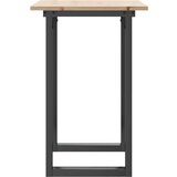 vidaXL Blagovaonski stol O-oblika 80x50x75 cm od borovine i željeza | shoptok.hr