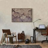  Slika - Watercolour abstraction - powder pink marble with gold accents 60x40 U prirodnom drvenom okviru | shoptok.hr