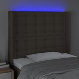  LED uzglavlje smeđesivo 103 x 16 x 118/128 cm od tkanine | shoptok.hr