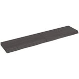vidaXL Zidna polica tamnosmeđa 140x30x(2-6) cm od obrađene hrastovine Cijene