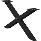 vidaXL noge kavne mize v obliki črke x 2 kosa črna 70x(30-31) cm jeklo | Shoptok.si