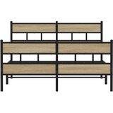  Metalni okvir kreveta bez madraca boja hrasta sonome 140x200 cm | shoptok.hr