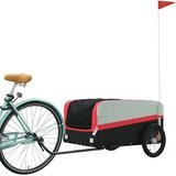 Prikolica Kolesarska prikolica črna in rdeča 45 kg železo | Shoptok.si