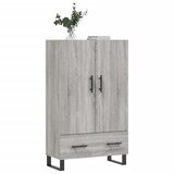  Visoka komoda siva boja hrasta 69,5x31x115 cm konstruirano drvo | shoptok.hr