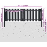  Dvokrilna Ograda Čelična Vrata 300x100 cm Antracit | shoptok.hr
