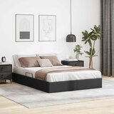  Otomanski krevet s pohranom Crna 140 x 200 cm Lažna koža | shoptok.hr