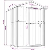  Vrtno spremište antracit 126 x 97,5 x 177 cm pocinčani čelik | shoptok.hr