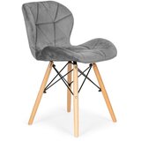 Modern Home Set od 4 baršunaste stolice za blagovaonicu i dnevni boravak - sive | shoptok.hr