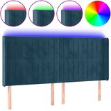  LED uzglavlje tamnoplavo 163x16x118/128 cm baršunasto | Eponuda.ba