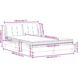  Postelja z vzmetnico siva 140x190 cm umetno usnje | Shoptok.si