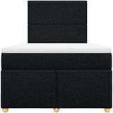  Krevet s oprugama i madracem crni 120 x 200cm od tkanine | shoptok.hr