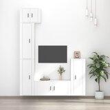  5-dijelni set TV ormarića bijeli od konstruiranog drva | shoptok.hr