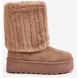 EVENTO Platform snow boots with a turned-up upper beige Lisonea | Eponuda.ba