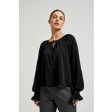 Moodo Women's blouse with puff sleeves - black Cijene