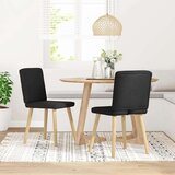 vidaXL Jedilni stoli 2 kosa črno blago | Shoptok.si