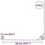 vidaXL Cerada 650g / m² Bež 6 x 8 m Platno s PVC premazom | shoptok.hr