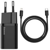 Baseus Super brzi punjač 20W sa USB-C kablom 1m crni | Eponuda.ba
