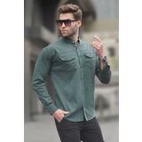 Madmext Khaki Comfortable Fit Gabardine Men's Shirt 6810 Cene