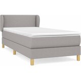  Okvir kreveta s oprugama i madrac svjetlosivi 80x200cm tkanina | shoptok.hr