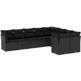  The Living Store Vrtna sedežna garnitura 9-delna z blazinami črn poli ratan - Vrtna Sedežna Garniture, (21443482) | Shoptok.si