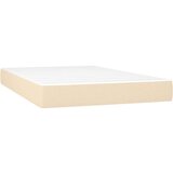  Box spring postelja z vzmetnico LED krem 120x200 cm blago, (20901459) | Shoptok.si