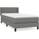 Maison Chic Box spring postelja - Vzmetna postelja z vzmetnico temno siva 80x200 cm blago SL20169, (21893463) Cene