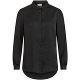 Vila Srajce & Bluze NOOS - VIELLETTE SATIN L/S SHIRT/SU - NOOS 14063320 Črna | Shoptok.si