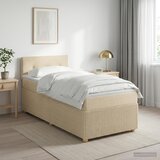  Boxspring krevet s madracem Krem 90 x 200 cm Tkanina | shoptok.hr