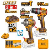 Ingco akumulatorski set alata CKLI20275E 20V super u