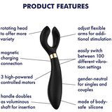 Satisfyer Vibrator za pare Endless Fun, črn | Shoptok.si