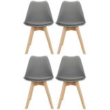 MID.YOU Set Stolov Scandi, Siva, Bukev, 4-Delni | Shoptok.si