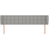  Uzglavlje s ušima svjetlosivo 203x23x78/88 cm od tkanine | shoptok.hr