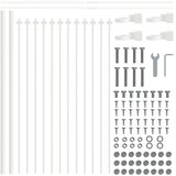  Vrtna Ograda 8 pcs Bijelo 13,6 x 0,6 m Čelik s prahom | shoptok.hr