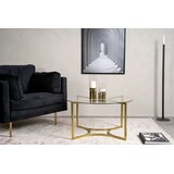 Furniture Fashion Kivik klub stolić ⌀90 cm, zlatni Slike