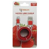 S Box Kabel USB A-B mikro 1,5m bombažna zaščita, rdeč USB-10315R | Shoptok.si
