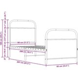 vidaXL Okvir kreveta bez madraca dimljena boja hrasta 80x200 cm drveni | shoptok.hr