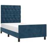  Okvir za krevet bez madraca tamnoplavi 80x200 cm baršunasti | shoptok.hr