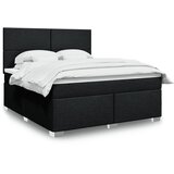  Krevet s oprugama i madracem crni 180x200 cm od tkanine | shoptok.hr
