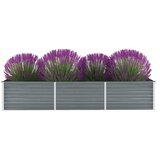  Vrtna sadilica od pocinčanog čelika 240 x 80 x 45 cm siva | shoptok.hr
