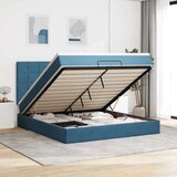 vidaXL otomanski okvir kreveta s madracima plavi 180x200cm baršunasti | shoptok.hr