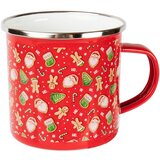  Skodelica Retro Božič, emajlirana, rdeča | Shoptok.si