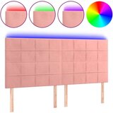  Posteljno vzglavje roza 200x5x118/128 cm žamet, (20954225) | Shoptok.si
