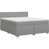  Boxspring krevet s madracem Svjetlosiva 200 x 200 cm Tkanina | shoptok.hr
