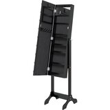  Samostojeće ogledalo s LED svjetlima crno 34 x 37 x 146 cm | shoptok.hr