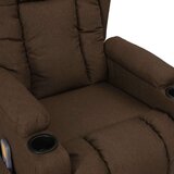  Masažni naslanjač s funkcijo vstajanja rjavo blago, (20927868) | Shoptok.si