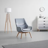 Bessagi Home fotelj felia, svetlo siv, žamet