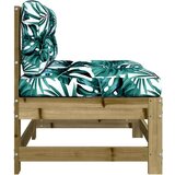 vidaXL Srednja sofa od impregnirane borovine s jastucima | shoptok.hr